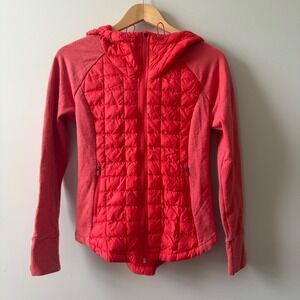 The North Face Womens ThermoBall Hybrid Full Zip Hooded Jacket Red XS NF0A2T16